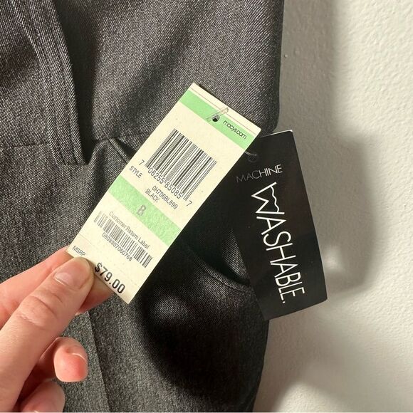 INC International Concepts Dark Grey Black Straight Leg Trouser Pants NWT Size 8 - Picture 9 of 12